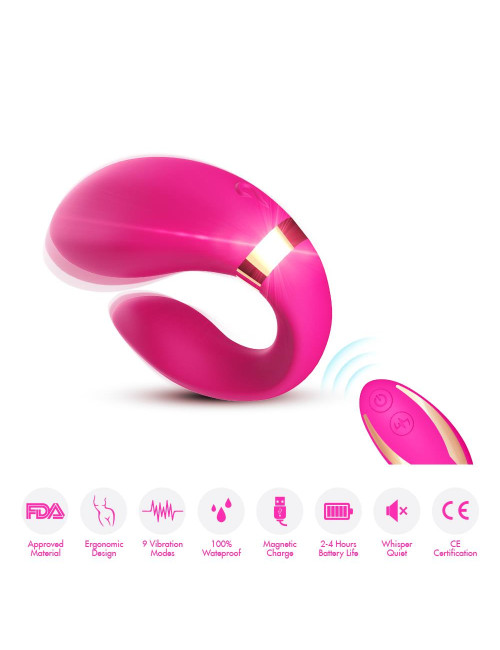 B - Series Joy Crescent Light Pink – Różowy wibrator dla par