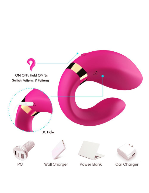 B - Series Joy Crescent Light Pink – Różowy wibrator dla par
