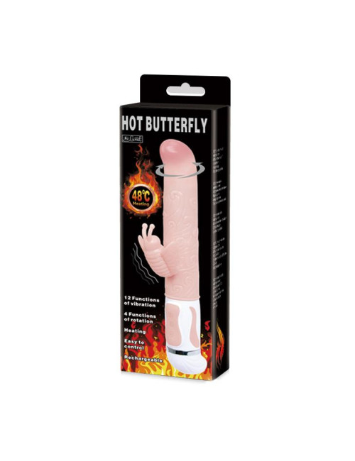 Wibrator króliczek Baile Hot Butterfly z funkcją grzania
