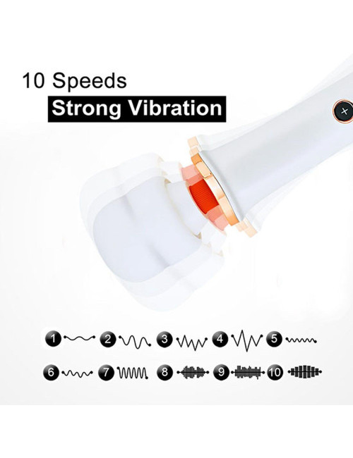 Stymulator-Massager Super Powerful USB Black 10 Function