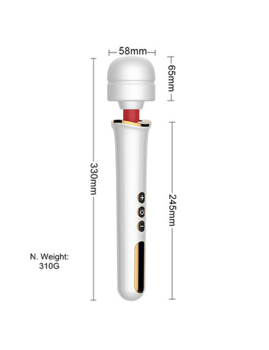 Stymulator-Massager Super Powerful USB Black 10 Function