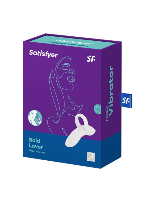 Bold Lover White – wibrator na palec, nakładka na palce, zabawki erotyczne, silikon medyczny, IPX7