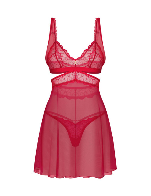 Obsessive Cupide Desir – Komplet babydoll i stringi L/XL