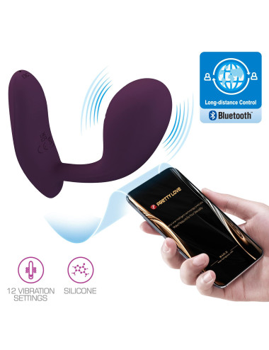 PRETTY LOVE - Baird Purple, 12 vibration functions Mobile APP Long-distance Control