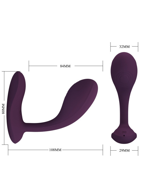 PRETTY LOVE Baird Purple – Wibrator z Aplikacją, Zabawki Wibratory 12 Trybów Wibracji
