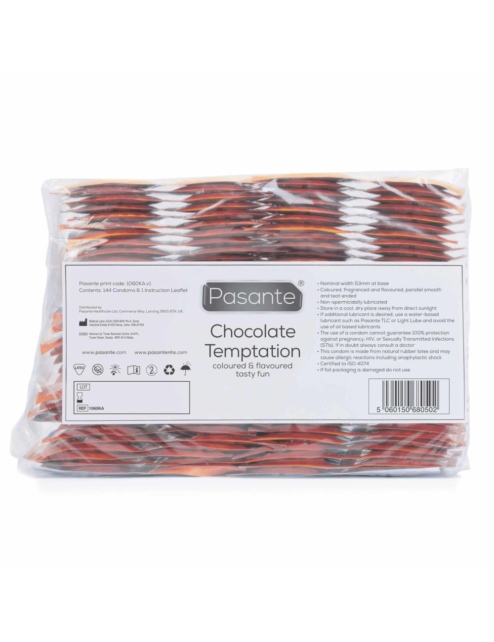 Pasante Chocolate Temptation - Prezerwatywy smakowe Czekoladowe 144 szt. Afrodyzjaki