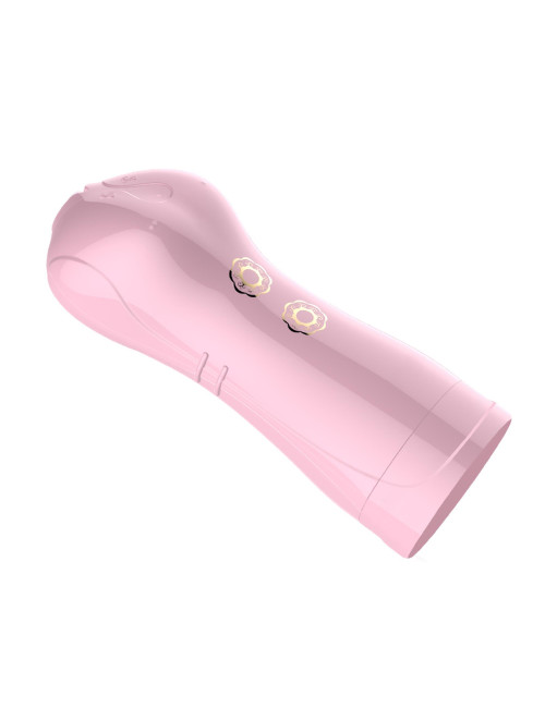 Masturbator Wibracyjny z Efektami Dźwiękowymi USB - 7+7 Funkcji, Talk Mode (Pink) | Zabawki Waginy z Wibracją