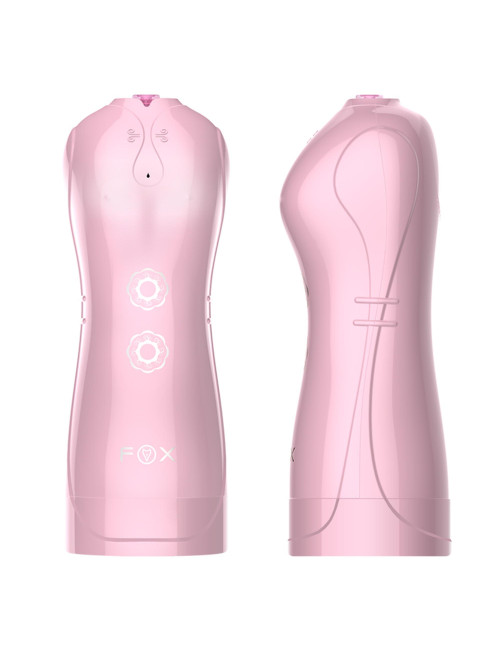 B - Series Fox Masturbator Wibracyjny USB z Dźwiękiem Pink