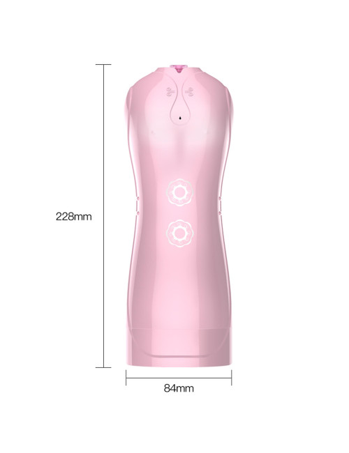 B - Series Fox Masturbator Wibracyjny USB z Dźwiękiem Pink