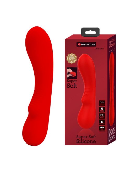 PRETTY LOVE Matt Red Wibrator Punkt G z 12 funkcji wibracji i pamięcią