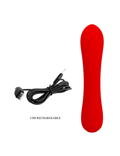 PRETTY LOVE Matt Red Wibrator Punkt G z 12 funkcji wibracji i pamięcią