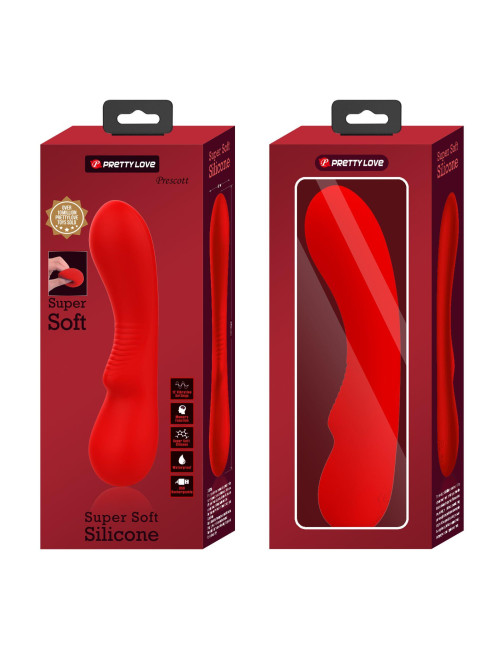 PRETTY LOVE Matt Red Wibrator Punkt G z 12 funkcji wibracji i pamięcią