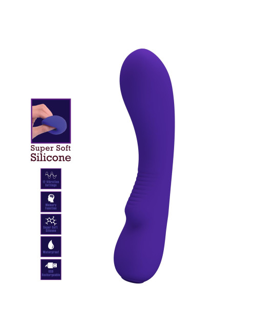 PRETTY LOVE Matt Purple – Wibrator Punktu G, 12 funkcji, pamięć ustawień, ładowalny