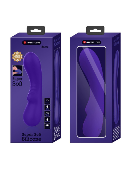 PRETTY LOVE Matt Purple – Wibrator Punktu G, 12 funkcji, pamięć ustawień, ładowalny