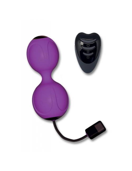 Kulki-Kegel Vibe Purple – Zabawki z wibracją, trening pochwy, masaż, pilot bezprzewodowy