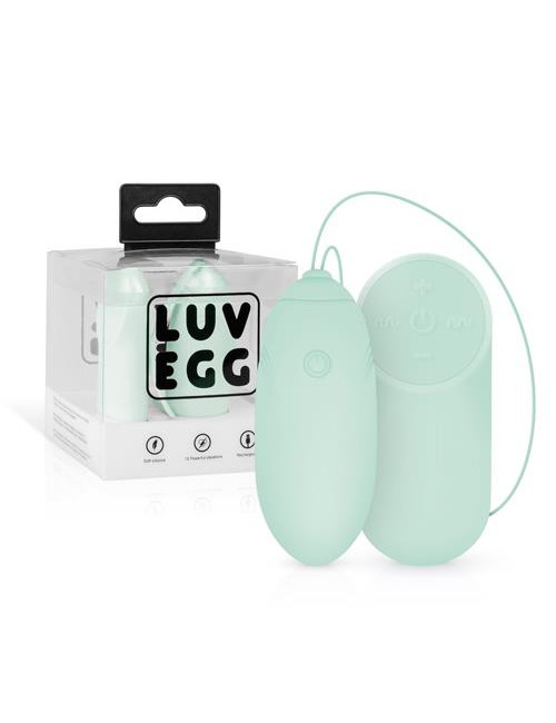 LUV EGG Green – bezprzewodowe wibrujące jajko silikonowe dla par, 12 trybów, wodoodporne