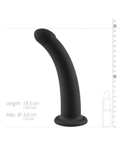 No-Parts Parker Dildo 19.5 cm – Strap-On, Bez Wibracji, Silikon, Czarny