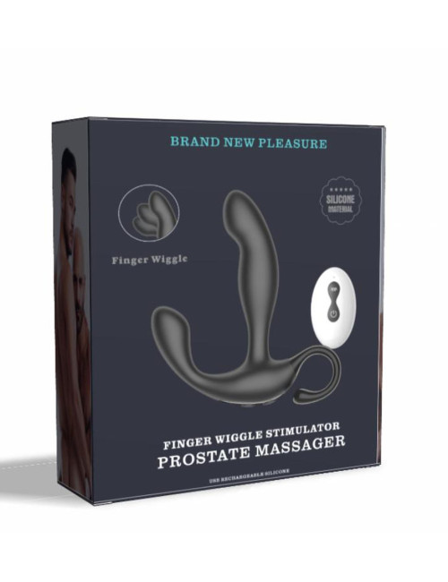 Finger Wiggle Prostate Massager z pilotem - masażer prostaty, zabawka analna silikonowa
