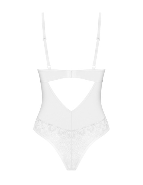 Obsessive Alissium Body M/L Białe z regulacją ramiączek