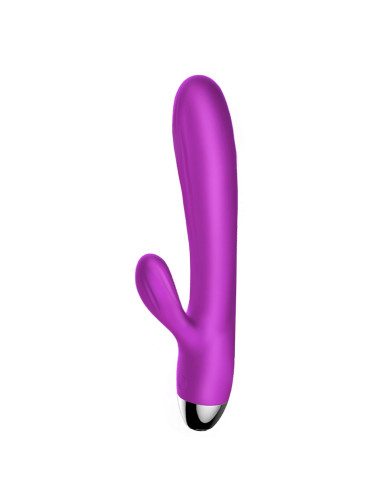 Wibrator-Silicone Vibrator and Pulsator Purple USB 7+7 Function / Heating