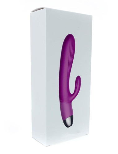 Wibrator-Silicone Vibrator and Pulsator Purple USB 7+7 Function / Heating