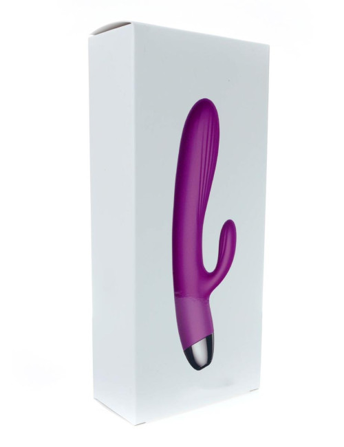 Wibrator Silikonowy Punkt G – Pulsator Purple, Grzanie, USB, 7+7 Trybów, Wodoodporny