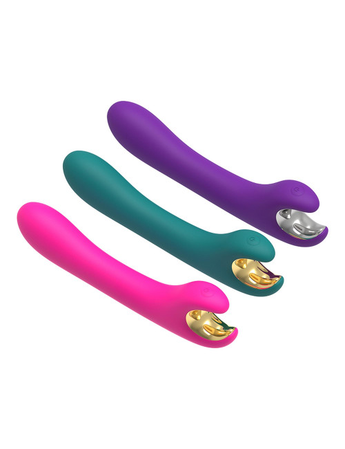 Mermaid Purple Wibrator silikonowy dla par IPX7 Zabawka erotyczna 9 trybów