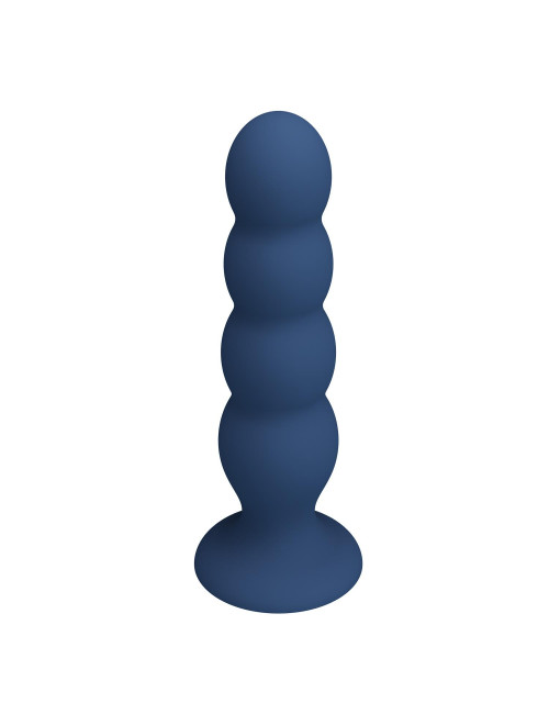 Mr. Play plug analny z 4 kulkami ze stali nierdzewnej - silikonowy, bezpieczny, z przyssawką, 16,5 cm