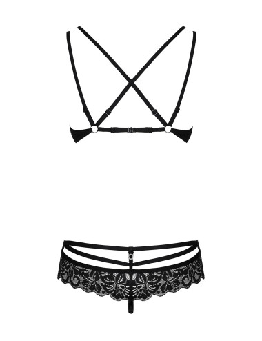 Bielizna-860-SET-1 komplet 2-częściowy czarny L/XL