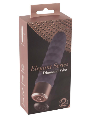 Elegant Vibrator Diamond Vibe - Klasyczny wibrator silikonowy, zabawki erotyczne