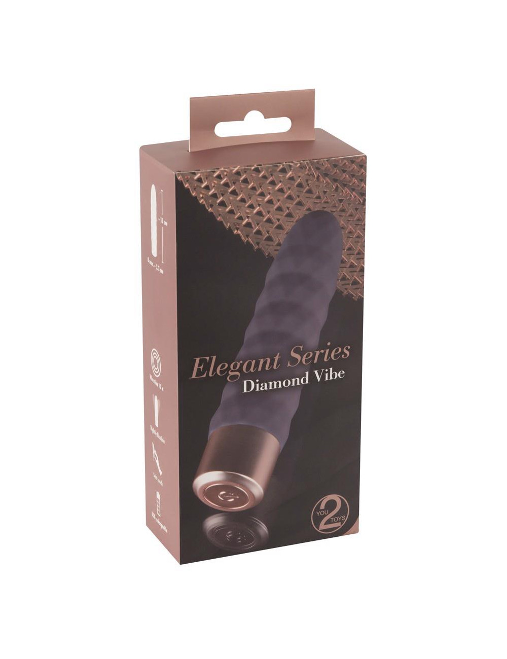 Elegant Vibrator Diamond Vibe - Klasyczny wibrator silikonowy, zabawki erotyczne