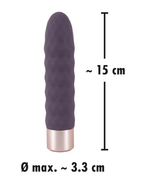Elegant Vibrator Diamond Vibe - Klasyczny wibrator silikonowy, zabawki erotyczne