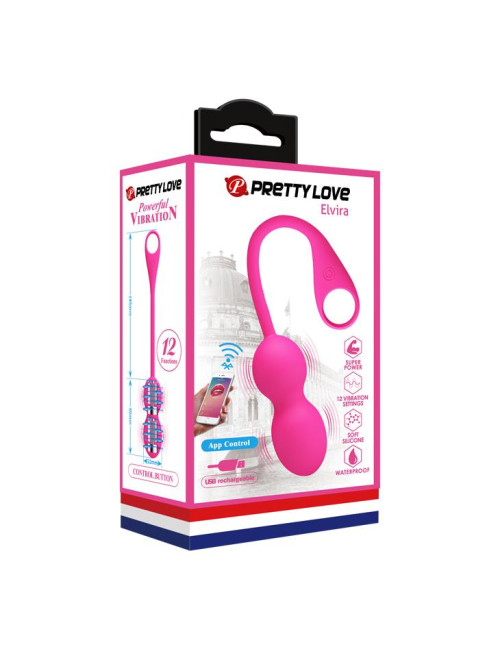 Pretty Love Elvira Różowe Kulki Kegla z Aplikacją