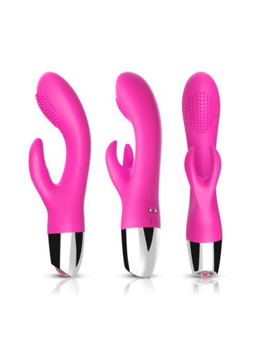 Rabbit Pink - Wibrator Króliczek do Łechtaczki i Punktu G, Wodoodporny, 2x9 trybów