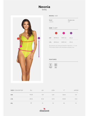 Neonia body żółty L/XL
