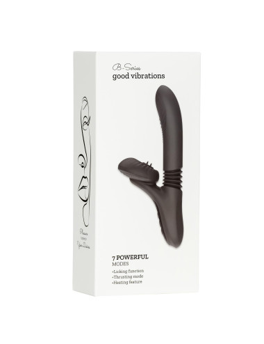 Silicone Vibrator 7 Powerful Modes - Licking,
Thrusting and Heating, Black
