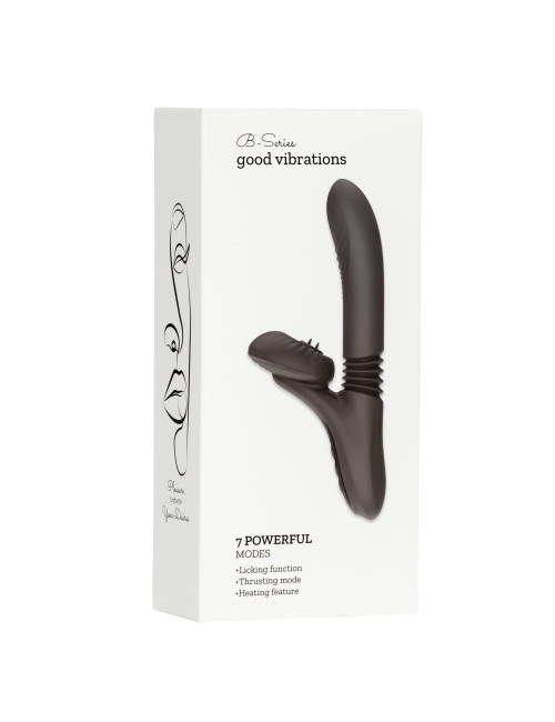 Silicone Vibrator 7 Powerful Modes - Licking,
Thrusting and Heating, Black