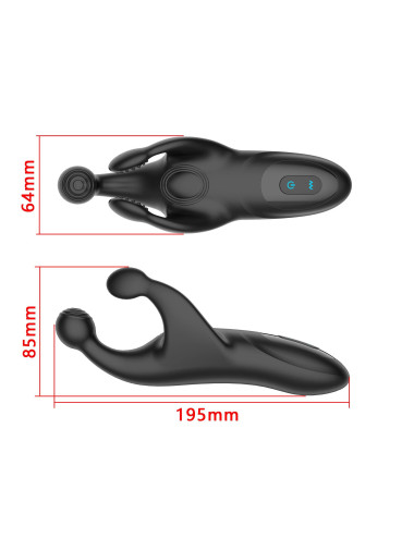 Tapping and vibrating penis stimulator