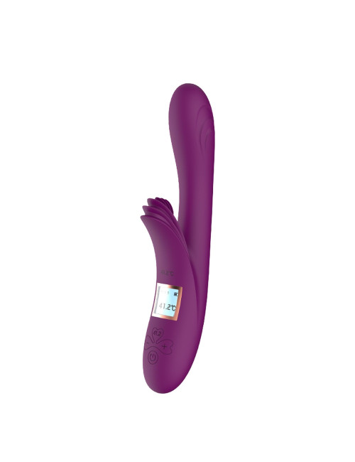 Wibrator silikonowy USB Lilo Purple – 10 funkcji, podgrzewany, stymulator wewnętrzny i zewnętrzny