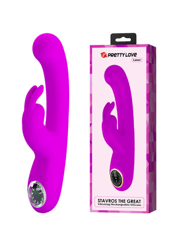 PRETTY LOVE Lamar Purple – Wibrator króliczek, 10 funkcji wibracji, 9 poziomów prędkości