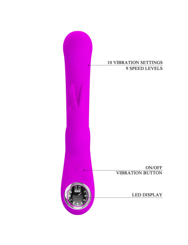 PRETTY LOVE - Lamar Purple, 10 vibration functions 9 speed levels