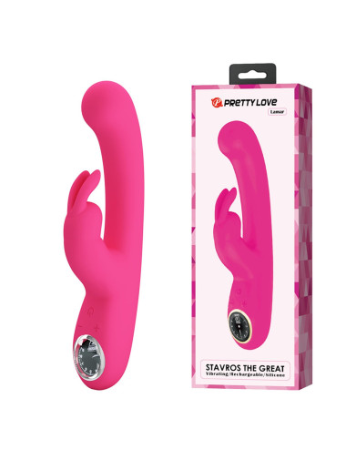 PRETTY LOVE Lamar Pink - Wibrator króliczek z 10 funkcji wibracji i 9 poziomów prędkości