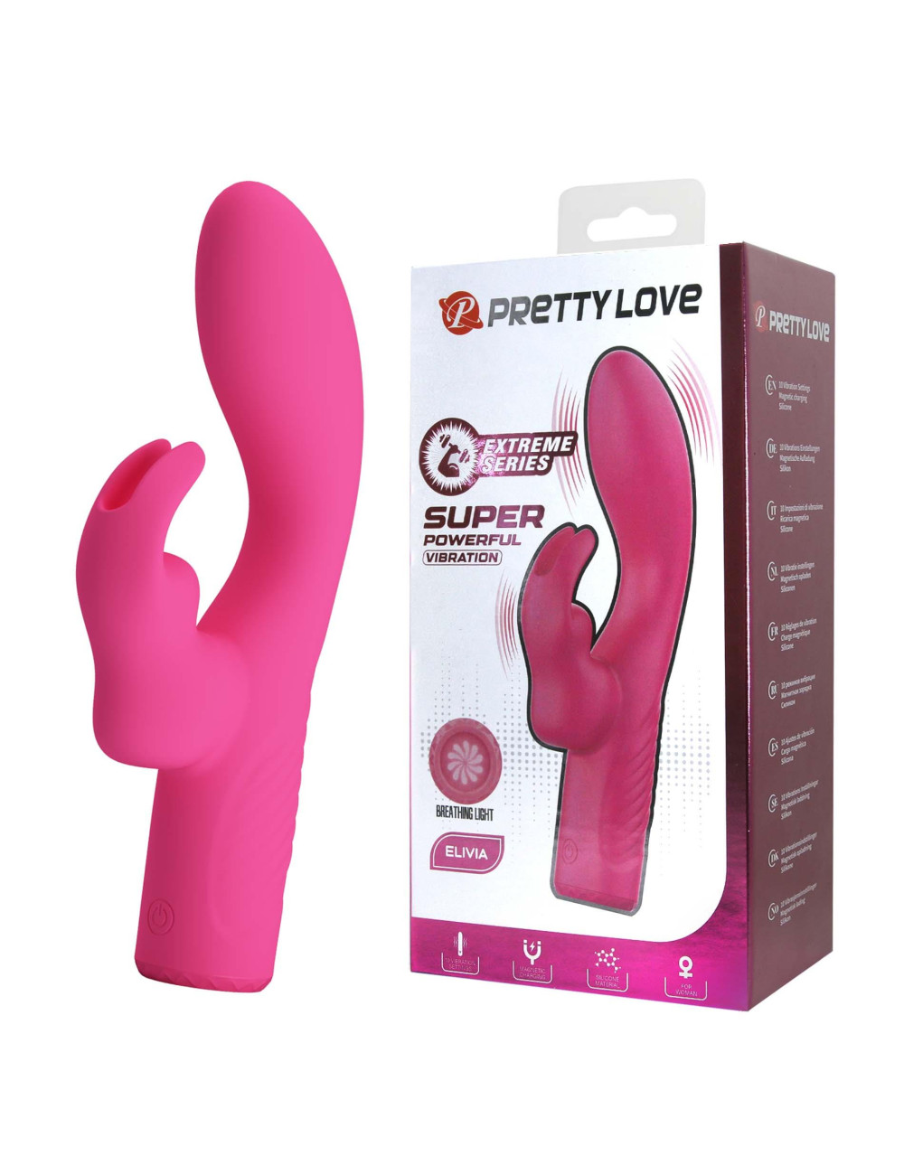 Pretty Love Elivia: 10-funkcyjny G-Spot Wibrator Króliczek silikon USB ładowanie