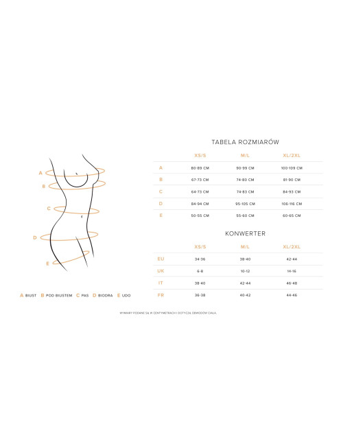 Obsessive Blomentis Czarne Body Otwarte XL/2XL