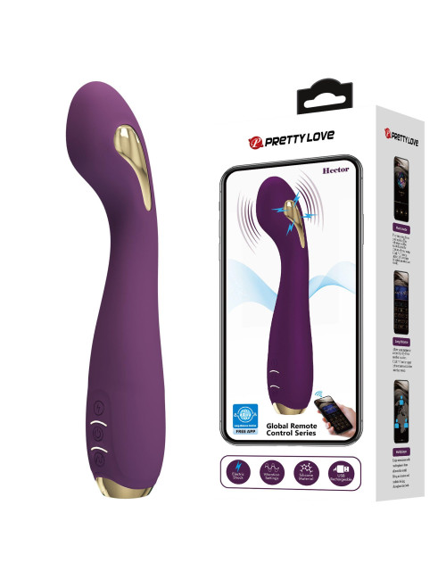 PRETTY LOVE - HECTOR, 12 vibration functions 5 electric shock functions Mobile APP remote control