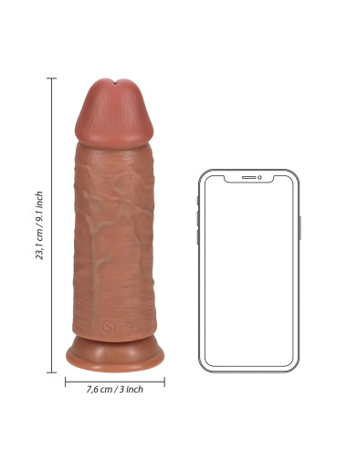 Extra Thick Straight without Balls 23 cm - Tan