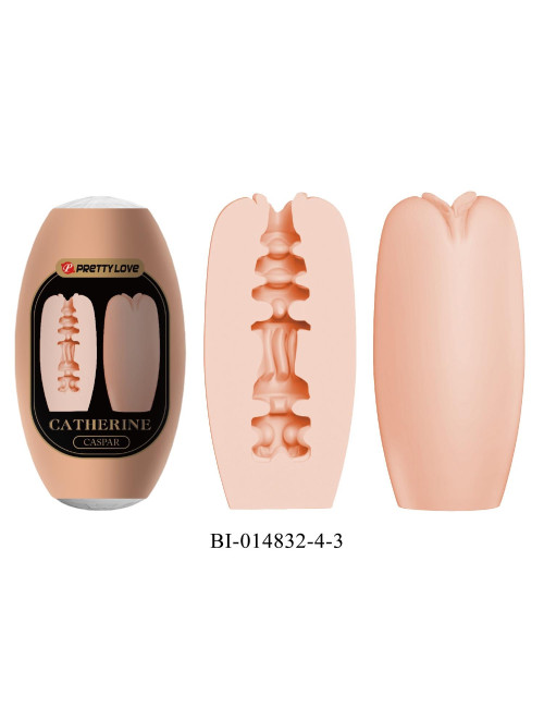 Pretty Love Catherine Caspar TPR Stroker - elastyczny masturbator z 3 tunelami, 3 kolorami