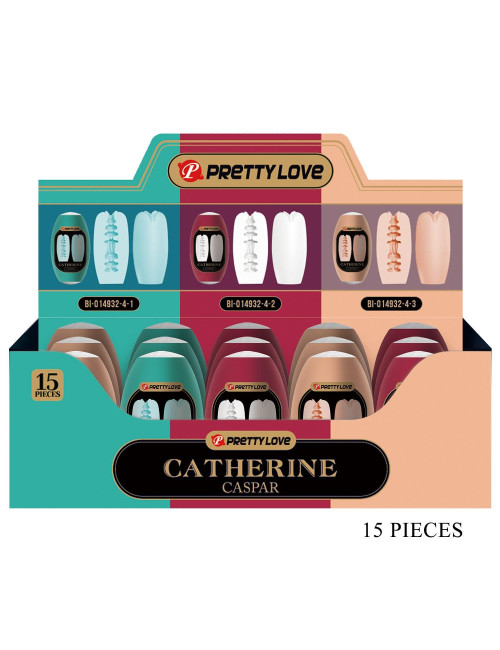Pretty Love Catherine Caspar TPR Stroker - elastyczny masturbator z 3 tunelami, 3 kolorami