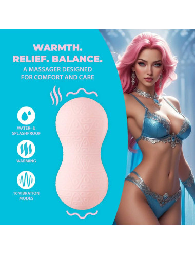 Vibrating and Heating Massager - Pink
