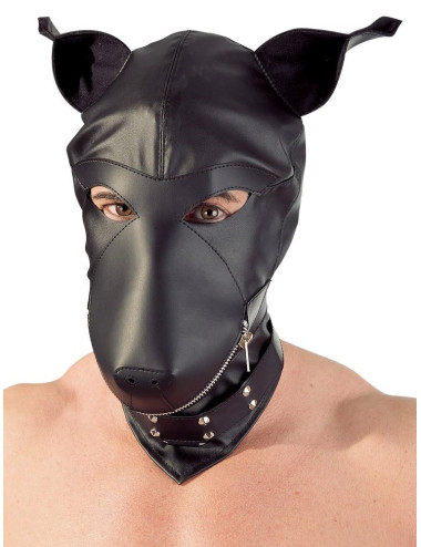 Maska BDSM Fetish Collection z Imitacji Skóry – Pies z Suwakiem